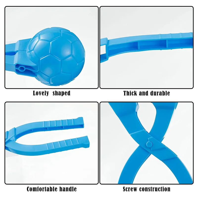 L81A 2025-12 Stuks Sneeuwbal Maker Sneeuw Kit Sneeuwbal Maker Clip Sferische Eend Sneeuwpop Hart Sneeuwbal Maker Sneeuw bal Clip