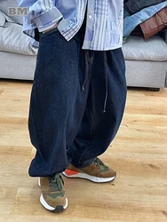 Korean Hip Hop Vintage Baggy Pants For Men Clothing Streetwear Denim Skateboard Pants Harajuku Casual Cargo Jeans Trend Trousers