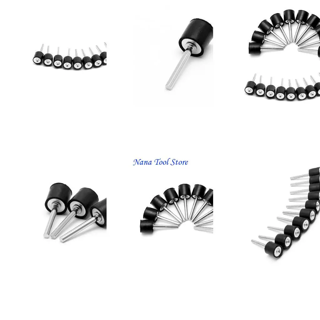 

31GJ 10Pcs Drum Rubber Mandrels 1/8" Shank For Sanding Sleeve Rotary Tool New