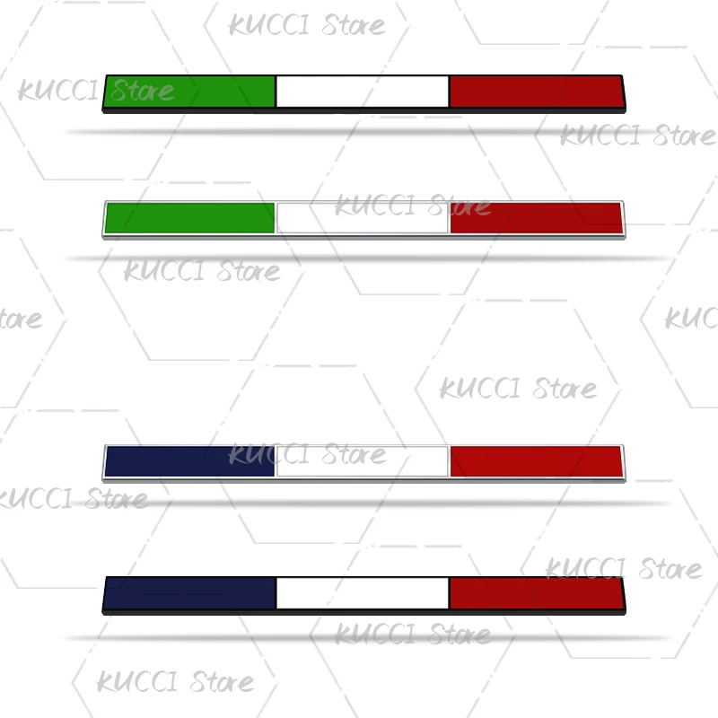 3D наклейка на автомобиль и мотоцикл, спортивная полоса, трехцветный флаг, Франция, Италия, Германия, металлическая эмблема, значок, наклейки