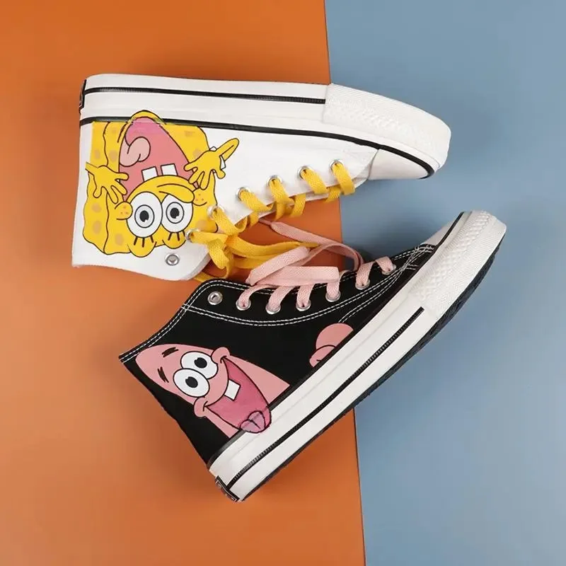 

New cartoon Spongebob Squarepants student Casual Shoes girls Canvas shoes gift