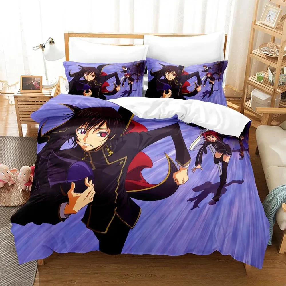 Fashion 3d Print Anime CODE GEASS 2/3pcs Bedding Set Single Twin Full Queen King Size Bed Set Adult Kid Bedroom Duvet cover Sets