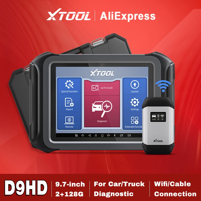 

XTOOL D9HD Heavy Duty Truck Car Scanner Topology Key Programming 42 Reset All System Car Diagnostic Coding Tool For 12/24V Truck