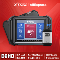 XTOOL D9HD Heavy Duty Truck Car Scanner Topology Key Programming 42 Reset All System Car Diagnostic Coding Tool For 12/24V Truck