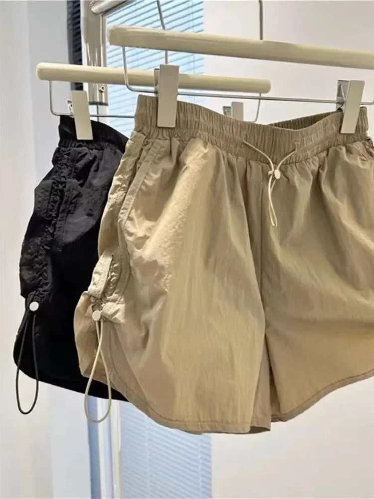 Casual Shorts Women 2026 New Bottoms Summer Chic Pantalones Cortos De Mujer Elastic Waist Drawstring Y2k Shorts Women Clothing