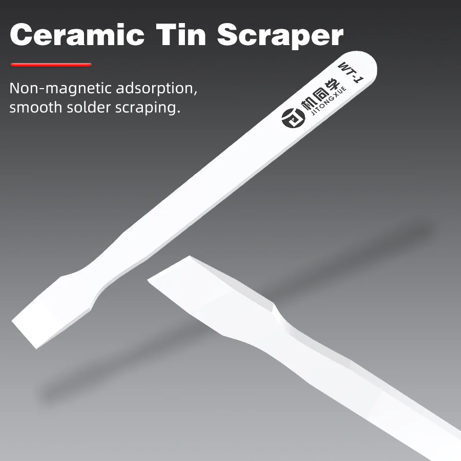 JTX WT-1 Ceramic Tin Scraper Solder Paste Scraping Knife Tin Scraper Planting Repair Tool For BGA Stencil Reballing