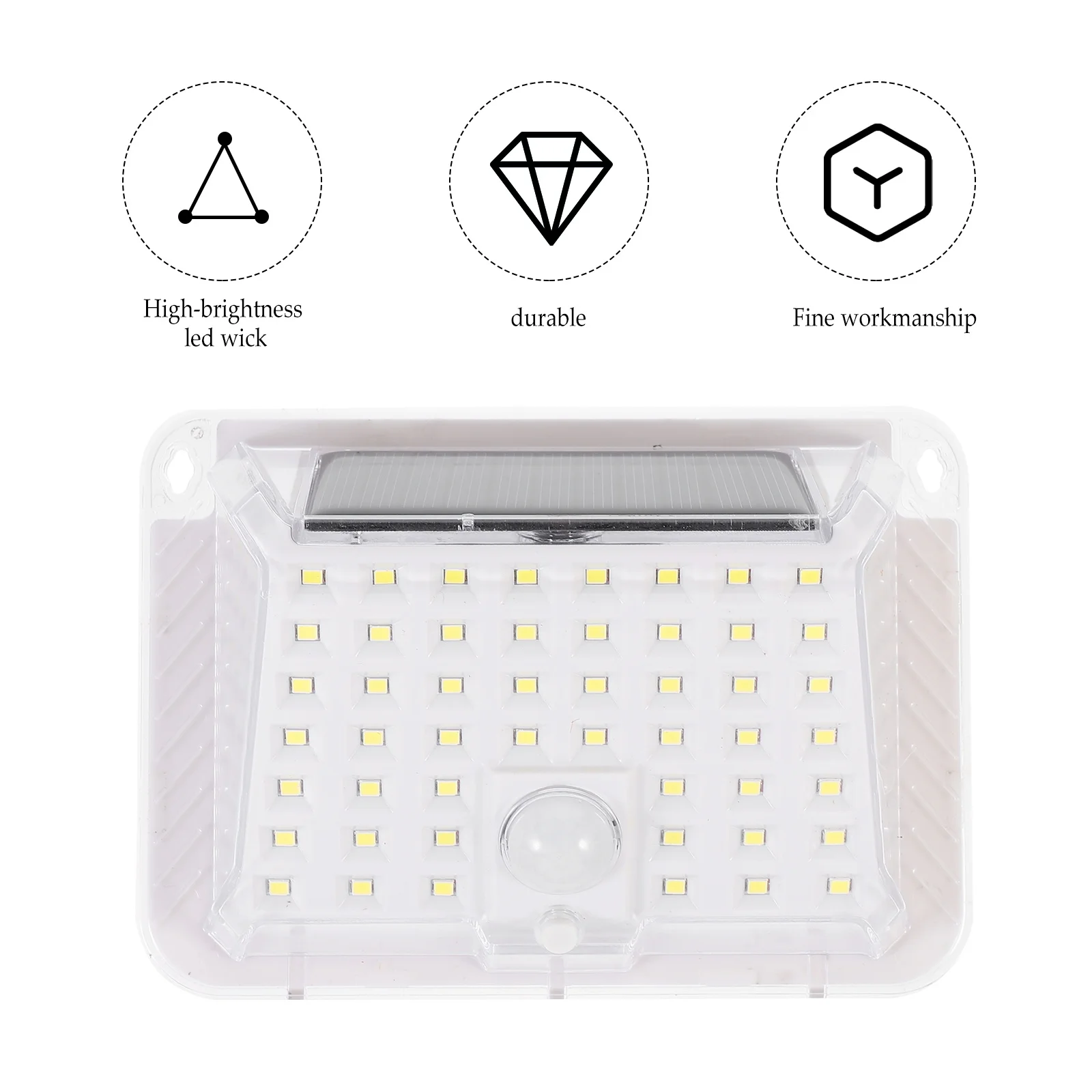 Outdoor Solar Sensor Light Wall mounted Induction Lamp Weatherproof Plastic Garden Courtyard Pathway Lighting Energy Saving