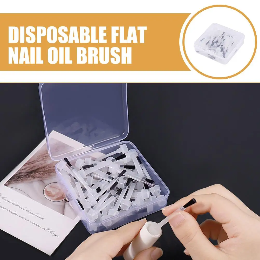 50pcs 일회용 네일 브러쉬 교체 인체 공학적 핸들 DIY 전문 사용 네일 아트 도구에 적합한 정확한 응용 프로그램