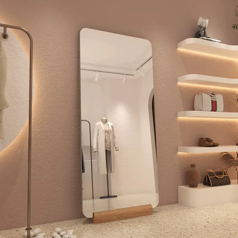 Nordic Full Body Mirror Decoration Modern Standing Aesthetic Funky Makeup Mirror Aesthetic Square Espelhos Home Decorations