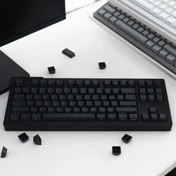 108 Keys Keycaps Black carbon Themes Side-Word OEM Height PBT Thermal Sublimation For 61 68 75 87 104 108 Mechanical Keyboard
