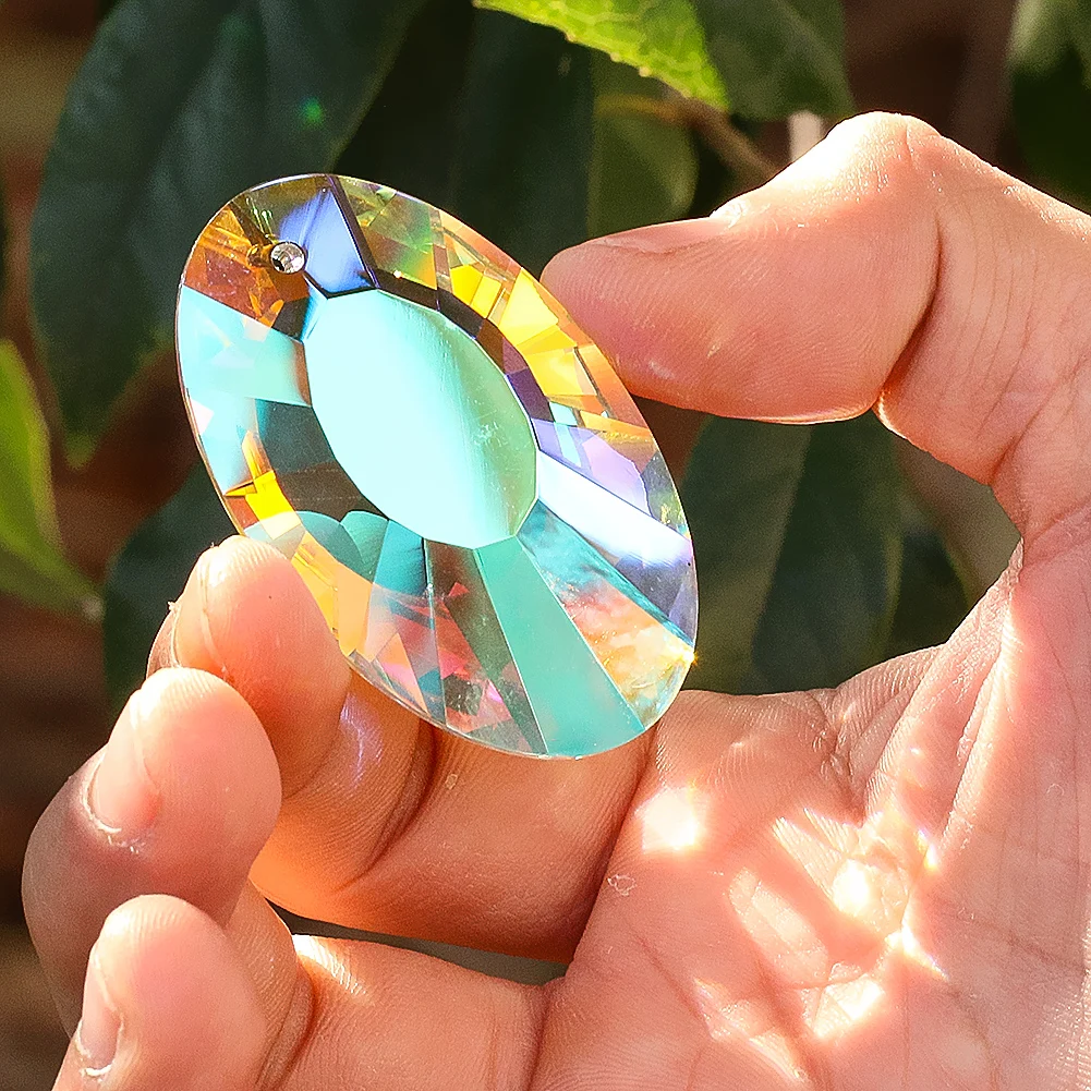 50mm Vogelnest Kristall Suncatcher Hängen Anhänger Regenbogen Maker Glas Prisma Facettierte Kronleuchter Ersatzteile Wohnkultur