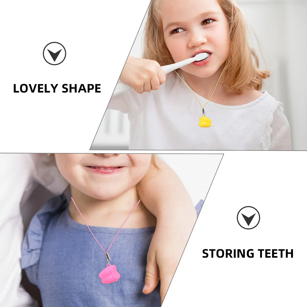 

30pcs Tooth Storage Box Cute Holder for Deciduous Teeth Tooth Necklaces For Lost Teeth For Kids Baby Keepsake School Party