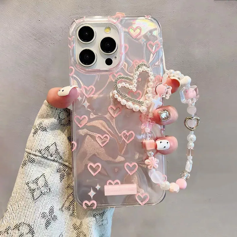 Pearl Heart Case For Honor X7C X9C X8B 200 90 Smart X8 X9B X6B X8A X7A X7B X5B X5 Plus X9A X6 X6A X7 70 Magic 7 6 5 4 Lite Cover