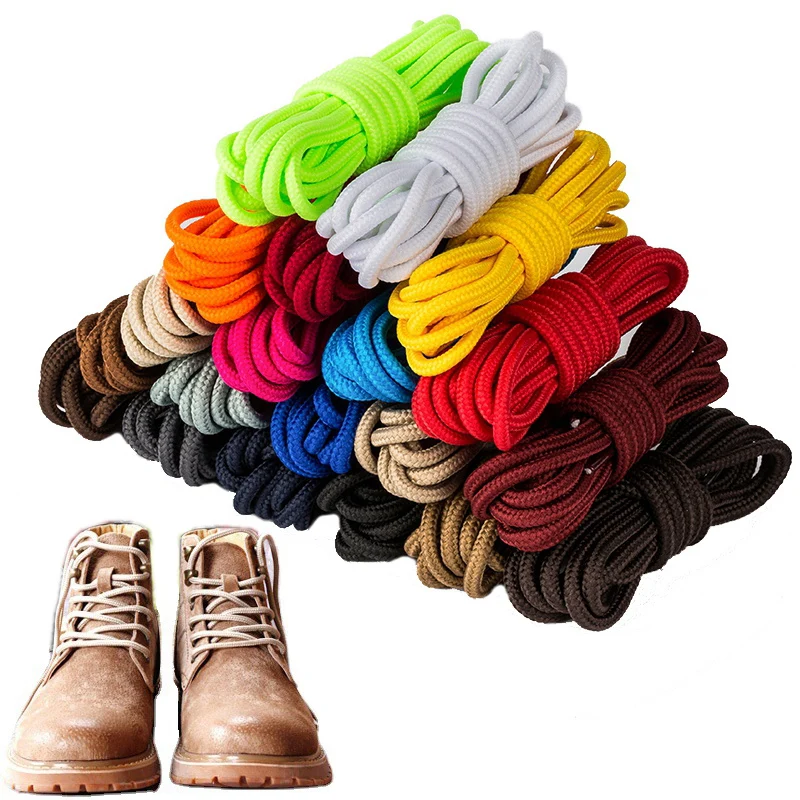 1 Pair Classic Shoelaces Round Polyester Solid Sneakers Shoe Laces Casual Sports Boots Shoe Lace 90cm/120cm/150cm 21 Colors