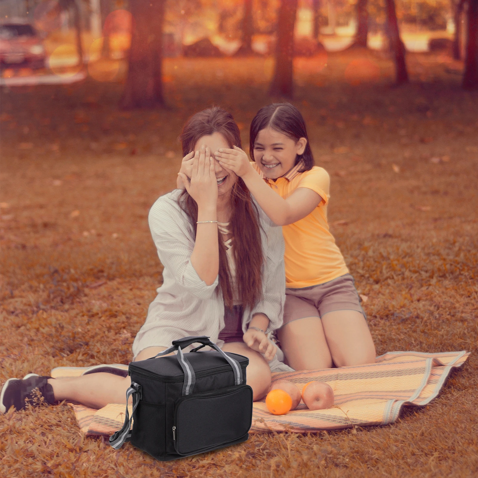 

Lunch Bag Ice Pack Oxford Cloth Large Capacity Insulated PEVA Lining Reusable Waterproof Picnic Portable Heat Preservation