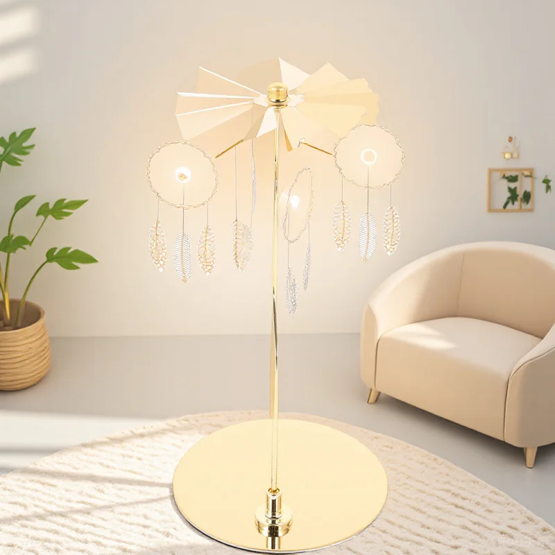 

Rotary Stainless Steel Aromatherapy Holder Dreamcatcher Metal Decorative Stand Romantic Desktop Candlestick