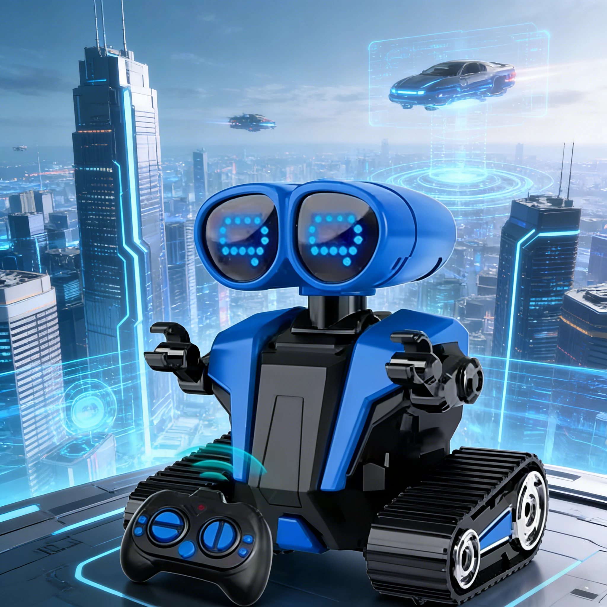 

Auto-Demonstration Remote Control Robot | Rechargeable,LED Eyes,Dancing and singing,Intelligent programming,Smart Robot Age