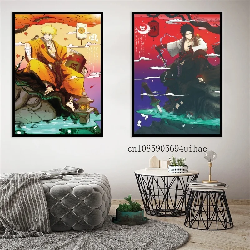 

Naruto Pain Uchiha Obito Art Print Anime Themed Canvas Painting Unique Wall Decor for Anime Fans Premium Quality Poster Gift