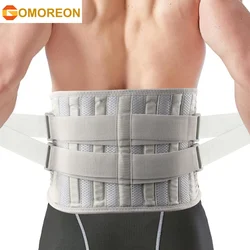 Cinturón de soporte para espalda para aliviar el dolor de espalda con almohadilla lumbar, tirantes para espalda baja para hombres y mujeres, soporte lumbar antideslizante para ciática