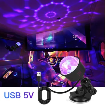 2PCS LED Nieuwe en kleurrijke projectielampen USB Music Sync RGB Dream Colors Geschikt voor: slaapkamer decoratieve verlichting, party ga