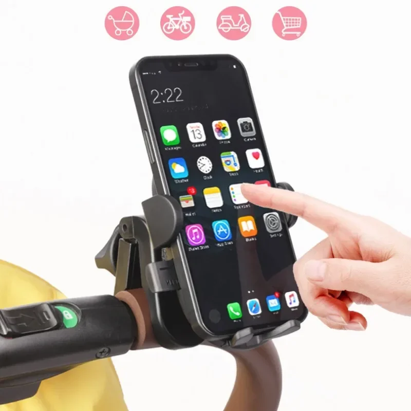

Outdoor Cycling Mobile Phone Holder Auto Locks Bicycle 360 Degree Rotation Cycling Mobile Phone Holder Stroller