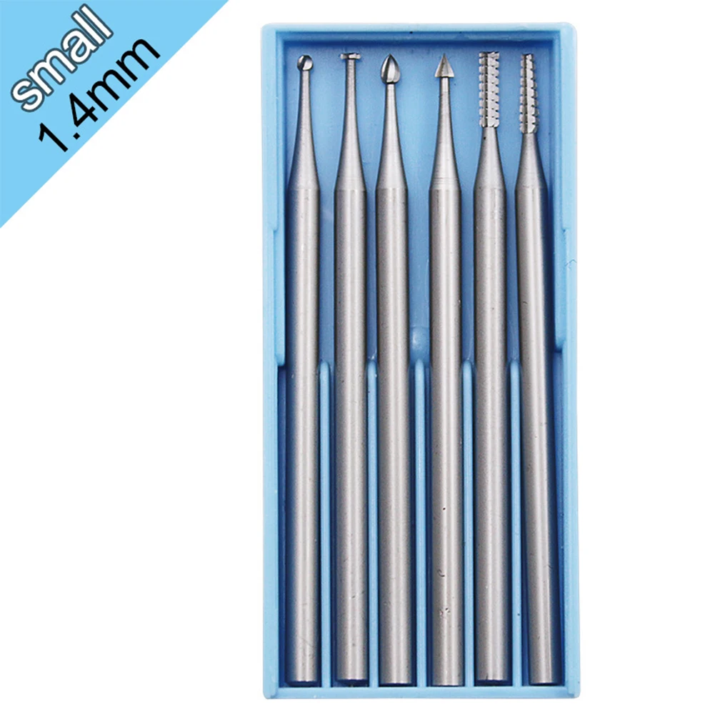 Brocas de microtallado resistentes al desgaste, 1,0mm/1,4mm/1,8mm/2,3mm, diámetro de mango de 2,35mm, acero de tungsteno plateado para bricolaje