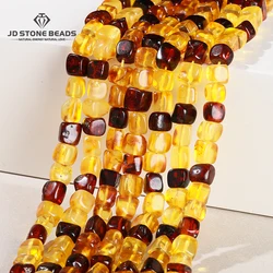 Natural Genuine Baltic Amber Beads Irregular Square Nugget Shape Beads For Jewelry Making Diy Necklace Bracelet Accessories
