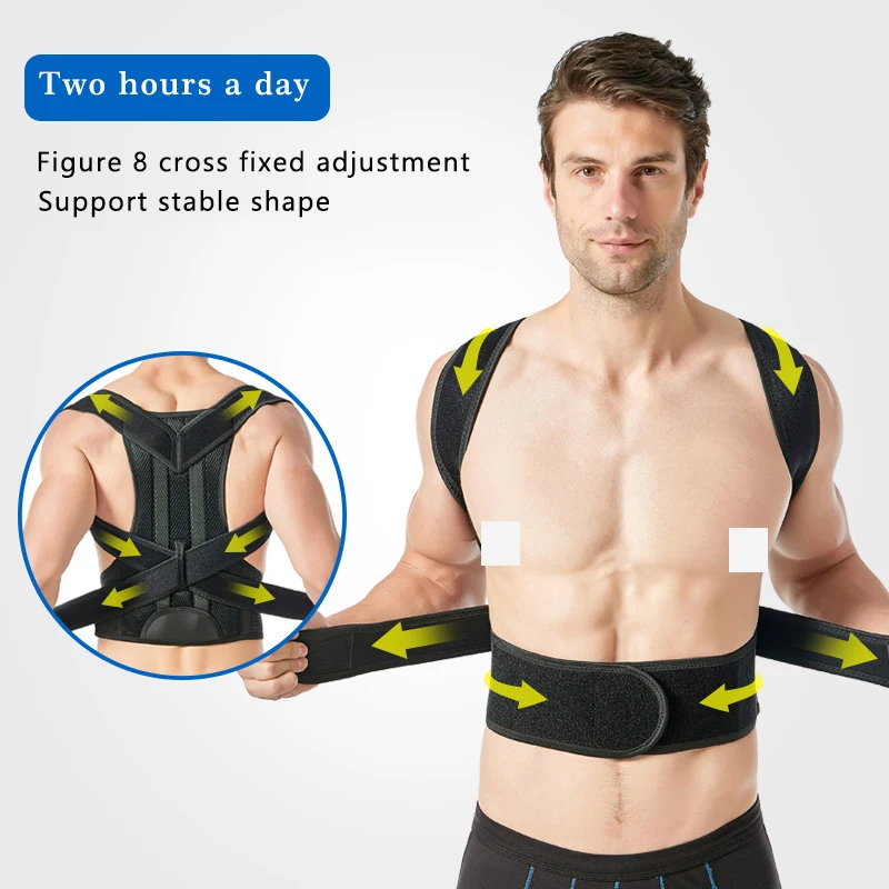 

Posture Corrector Back Posture Support Clavicle Support Correction Hunchback Fixed Shaping Belt Trainer Unisex