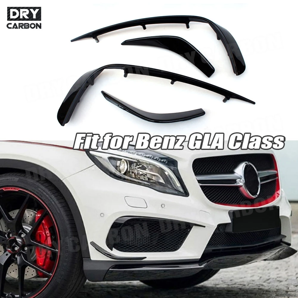 

Carbon Fiber Front Bumper Air Vent Fin Trims for Benz GLA Class X156 GLA200 GLA260 GLA45 2014-2017 ABS Car Styling