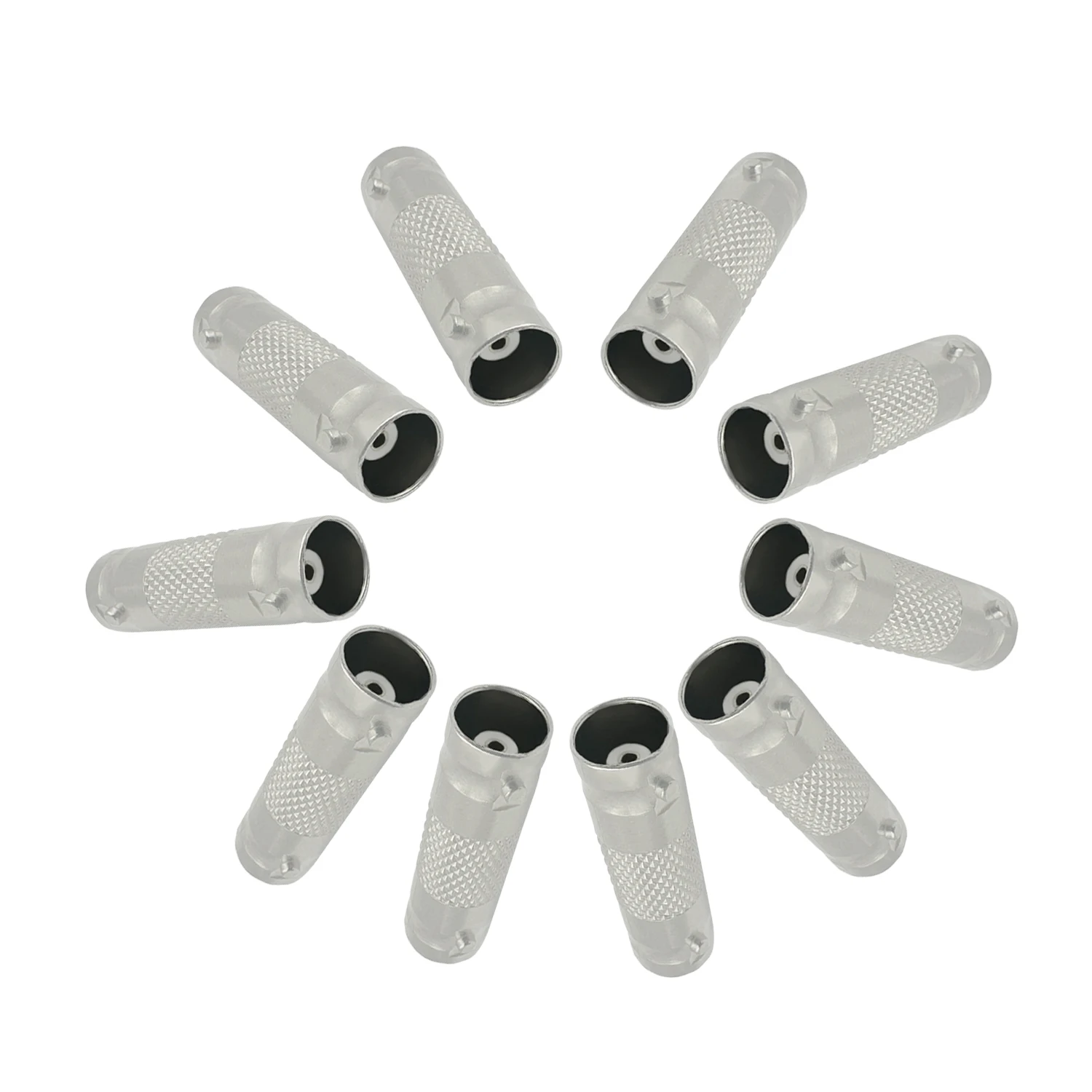 10pcs BNC Female to Female Pure Copper 75 Ohm Connectors for CCTV Video Surveillance Camera/DVR Coaxial Signal Transmission