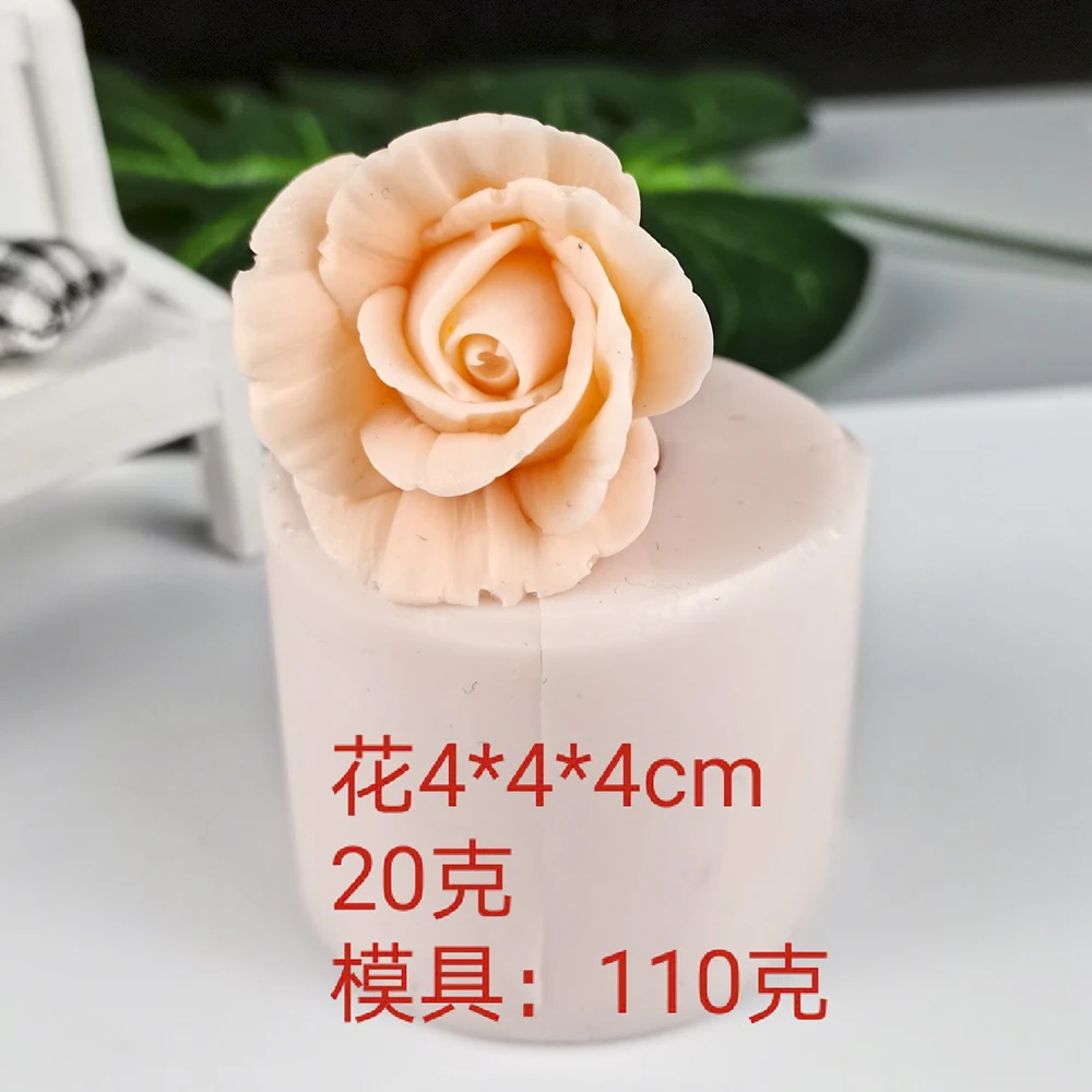 3D Mini Rose Flower Bouquet Silicone Mold, Bloom Shape Cake Chocolate Candle Mould, DIY Aromatherapy, Household Decoration Tools