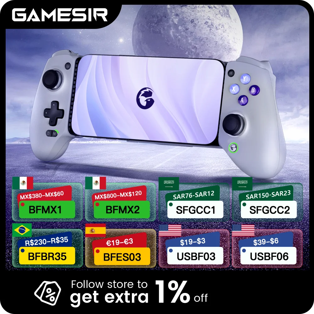 GameSir G8 Cellphone Gamepad Hall Effect Joystick Controller for iPhone 15 Android Mobile Phone Xbox Game Pass STADIA xCloud