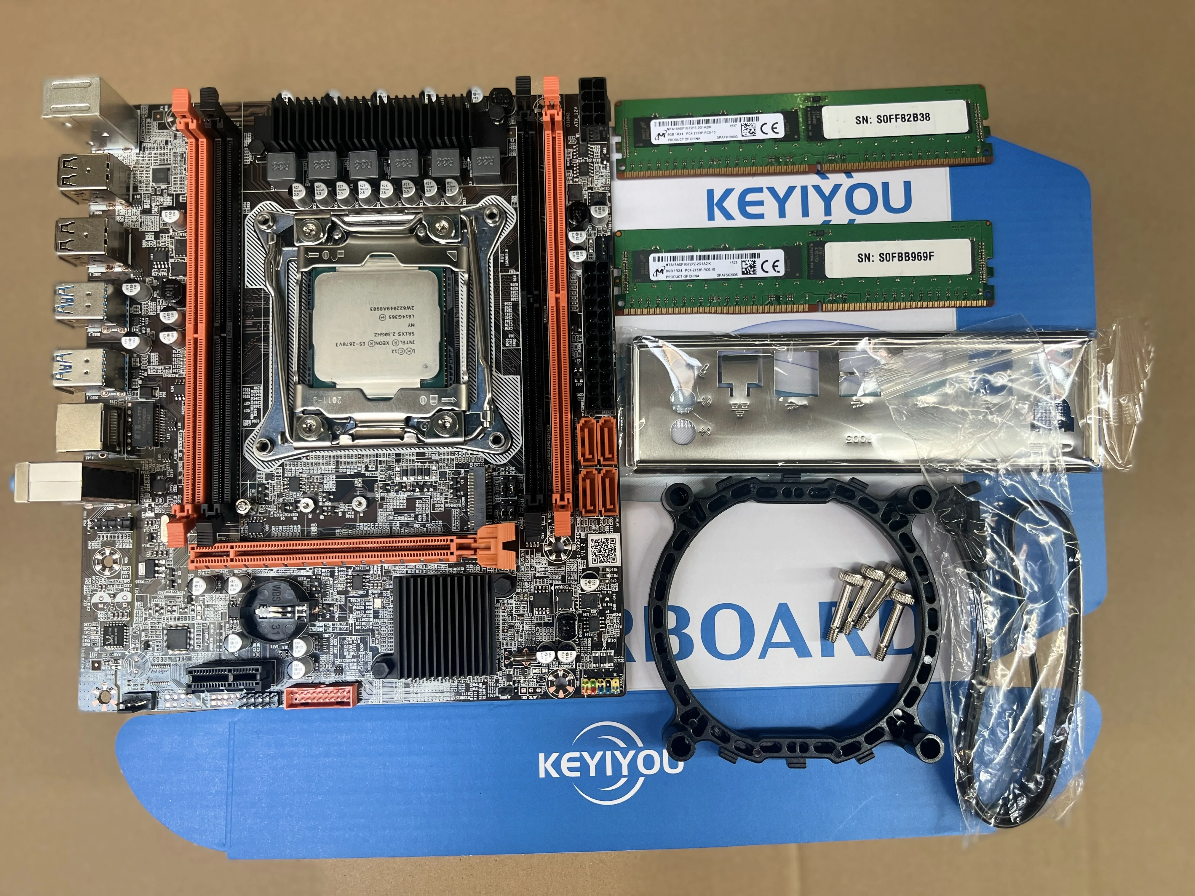 Imagem -05 - Keyiyou X99d4m Lga 20113 Kit Placa-mãe Xeon e5 2650 v3 Kit 16gb 2133mhz Memória Ddr4 M.2 Sata 3.0 Usb 3.0 M.2 Nvme