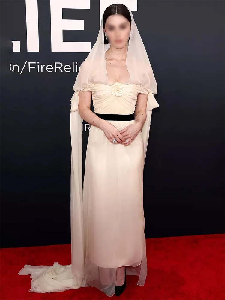 فساتين سهرة رسمية أنيقة مكشوفة الكتف بتصميم مقنع ثلاثية الأبعاد مزينة بالزهور فساتين المشاهير مخصصة abendkleider