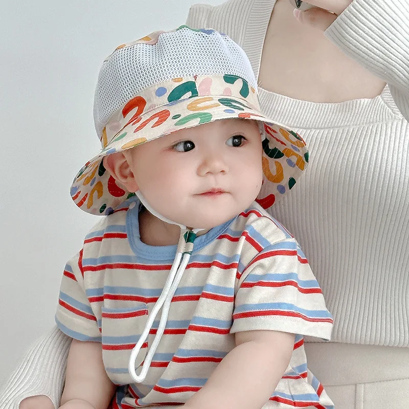 Fashion Kids Mesh Bucket Cap Baby Summer Sun Hat 1-8Year Boy
