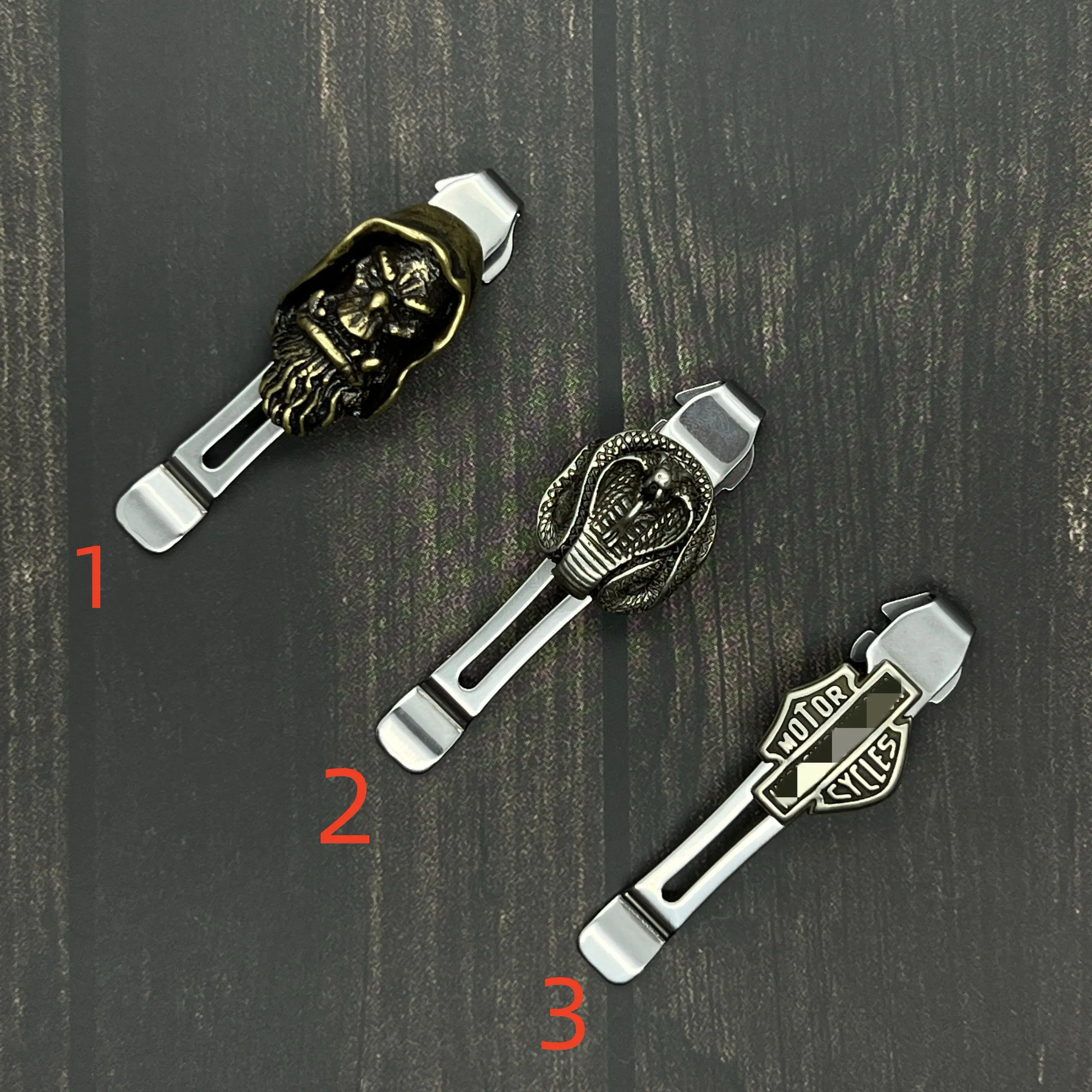 Insignia de Clip de bolsillo decorativa de aleación de cobre para Leatherman Charge TTI Wave Surge, accesorios DIY