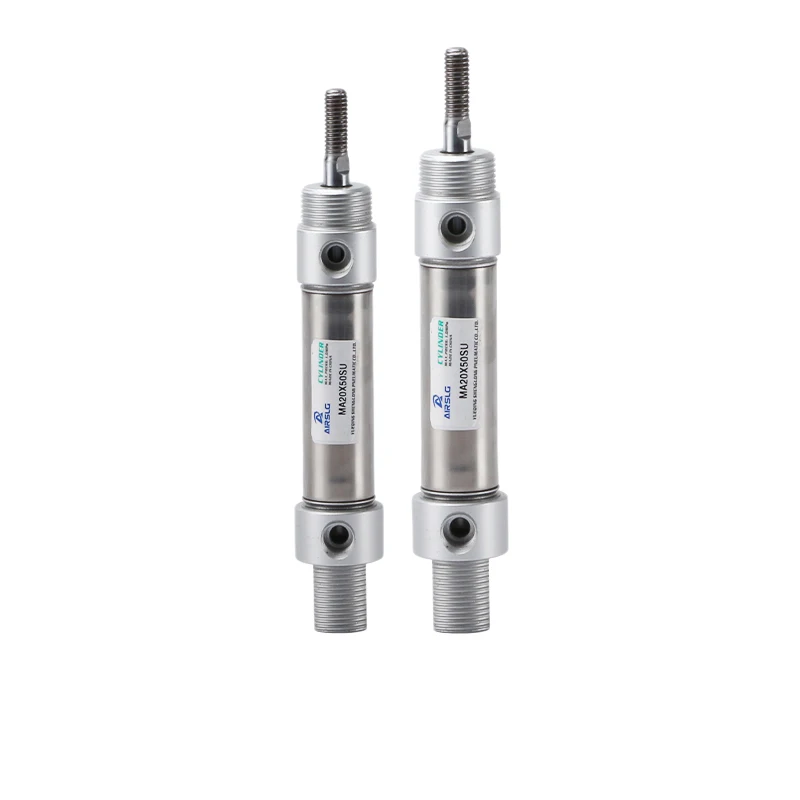 

MA16/20/25/32/40 Series Stainless Steel Magnetic Ring 25-500mm Stroke Double Acting Small Mini Pneumatic Air Cylinder