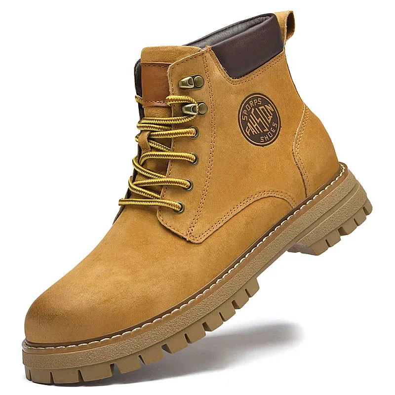 

Зимние мужские замшевые кожаные ботинки для мужчин, ботильоны высокого качества, Botas Hombre Cuero, размер 37-46, дропшиппинг