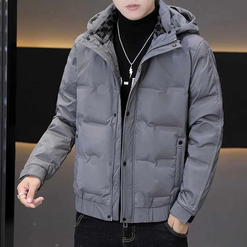 Men down Jacket Winter Thick Style 2023 Latest Casual Thickening Hooded Korean Style Fashion Men Clothing Coat