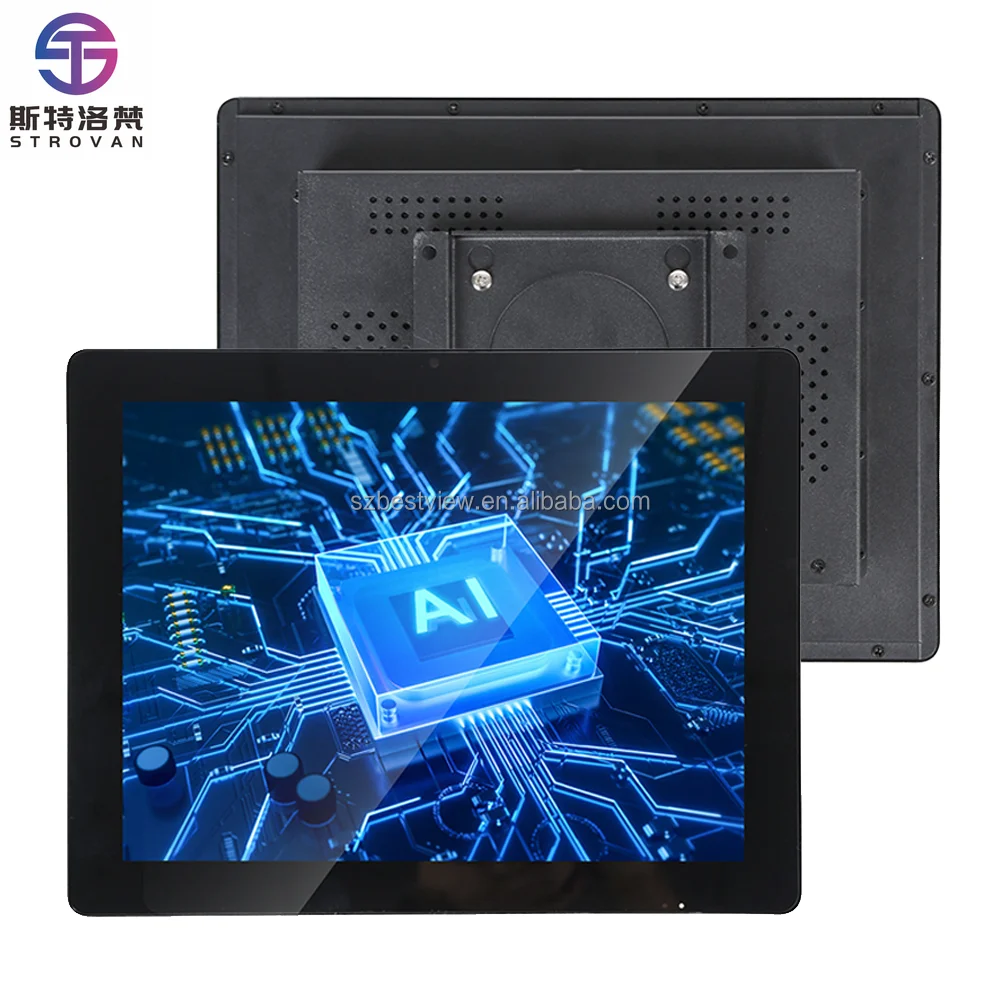 النمط الشعبي 43 بوصة LCD الصناعية جدار جبل USB 10 10.4 12.115 17 19 21.5 بوصة شاشة تعمل باللمس بالسعة 4:3 #1