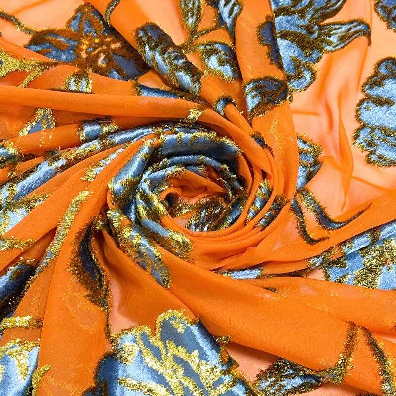 Patterned Couture Velvet Designer Fabric with Refined Jacquard Surface for Artisan Blouse Sewing and Luxury Garment Workshops