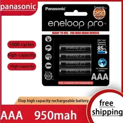 Original Panasonic Eneloop AAA battery Pro 950mAh For Flashlight Toy Camera PreCharged high capacity Rechargeable Batteries.