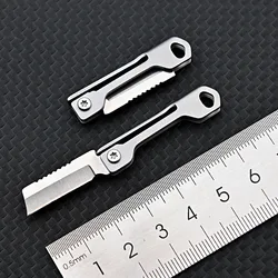 Mini Knife Outdoor Folding Knife Sharp Edc Self-Defense Portable Keychain Hanging Outdoor Tactical Survival Knife Unboxing Knife