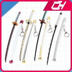 Porte-clés épée de samouraï japonais Demon Slayer, lame Nichirin, Kamado Tanjirou, Katana royal, armes d'anime, jouets porte-clés, 22cm