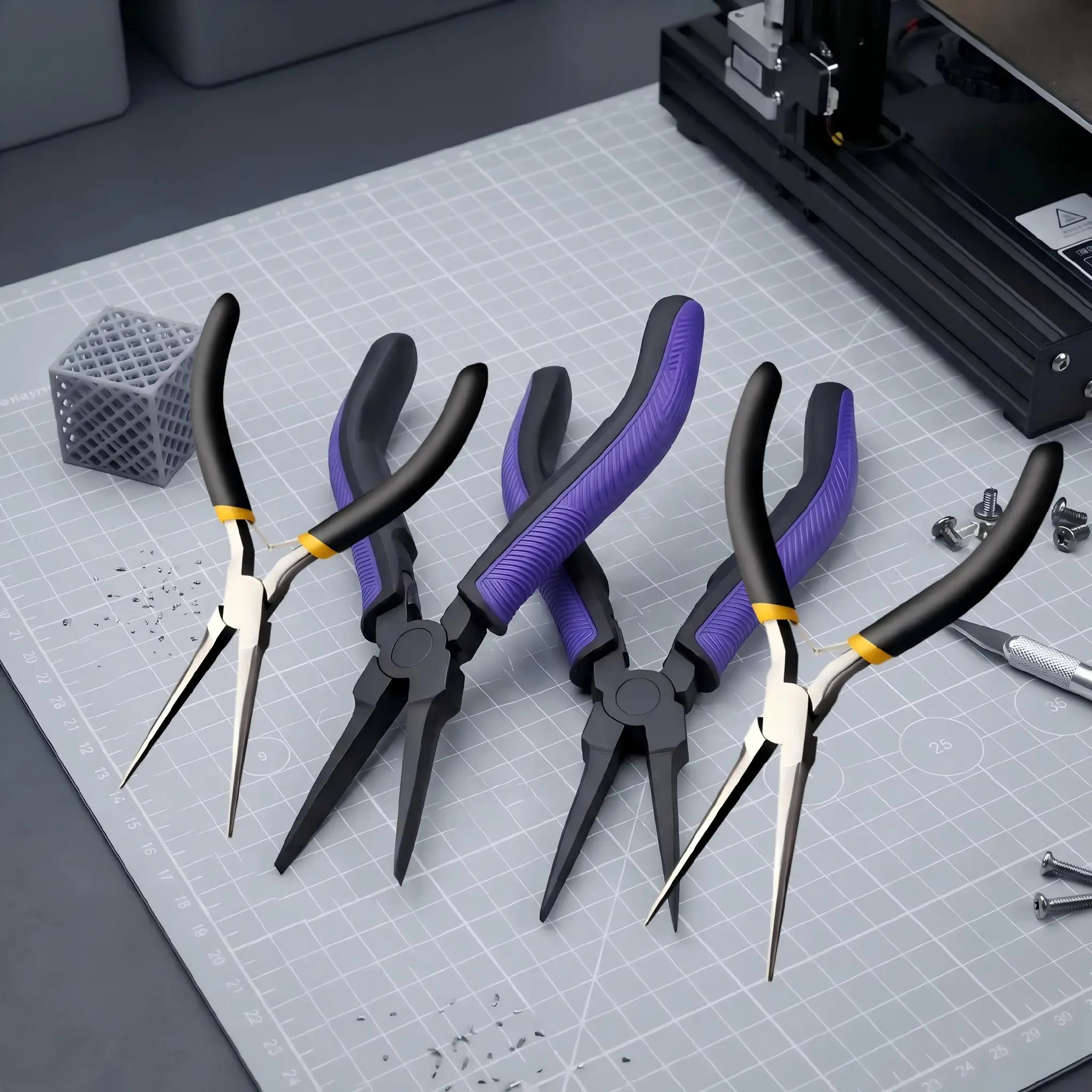 Verbesserte Langspitzzange aus Stahl, Lange Seitenschneider für 3D-Drucker, Einfache 3D-Druck-Unterstützung und -Entfernung – Detail 3