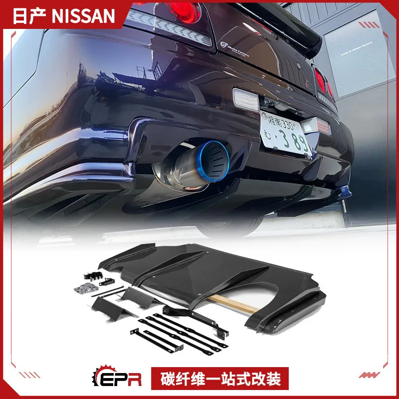 

Подходит для Nissan GTR GTT R34, спойлер из углеродного волокна K, опорная пластина, задняя опорная пластина, модификация и установка заднего спойлера
