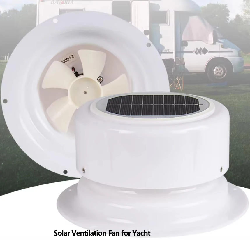 

Automatic Solar-Powered Ventilation Fan for Yachts Premium ABS Ventilation Fan Low Noise Circular Ventilation Window