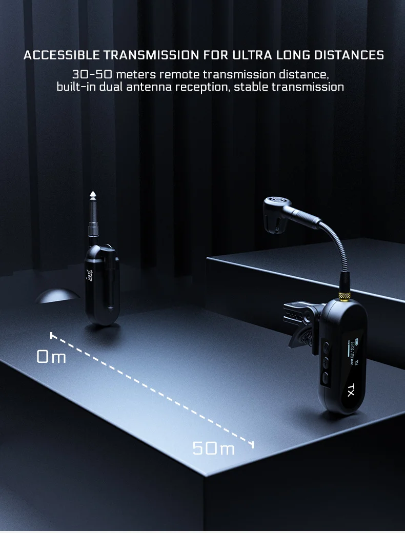 عشرة عناصر TLF Xtuga M-03 الساكسفون ميكروفون الغيتار اللاسلكي كليب الموسيقية UHF Mic ميكروفون لاسلكي أداة #3