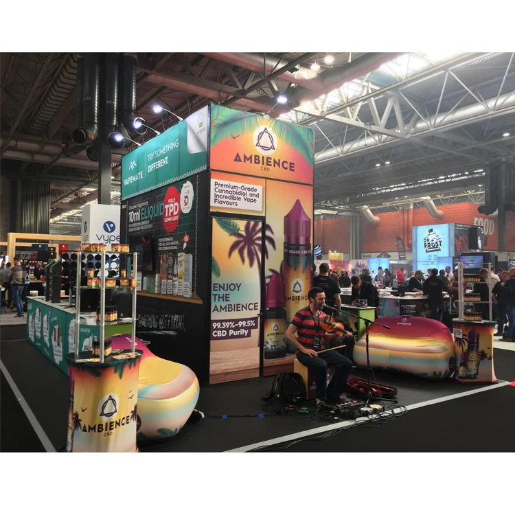 Einfach zu montierender 20x20 6x6 spezifischer Inselmodularer tragbarer Ausstellungsstandständer mit Tür und Stauraum