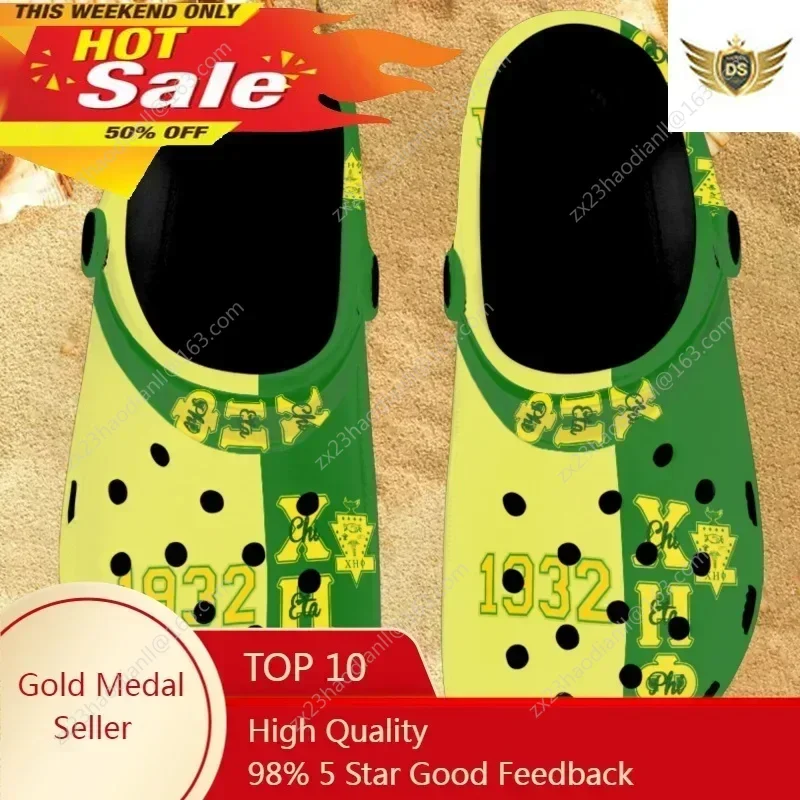 

Chi Eta Phi Sorority Soft Bottom Women's Sandals Outside Beach Slides Slippers Breathable Hole Shoe Zapatos Hombre